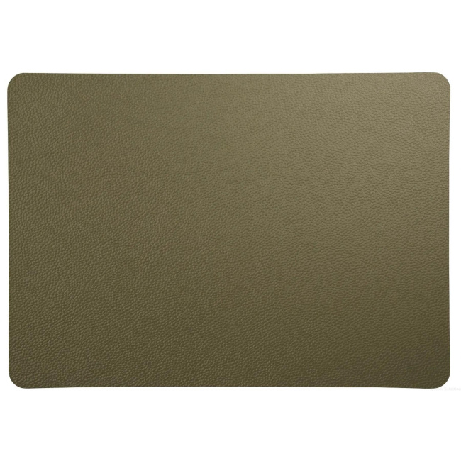 Leather Rough Placemat 46x33cm Olive