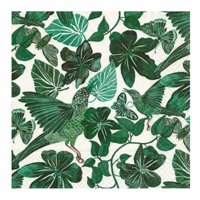Jungle Dance Green' Paper Napkins 33x33cm 20 Pieces - 1