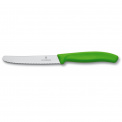 Nożyk 11cm ząbkowany zielony