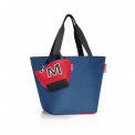 Red and Navy Blue Shopper M Bag - 1