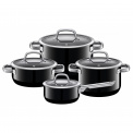 Fusiontec Mineral Cookware Set - 8 Pieces Black - 1