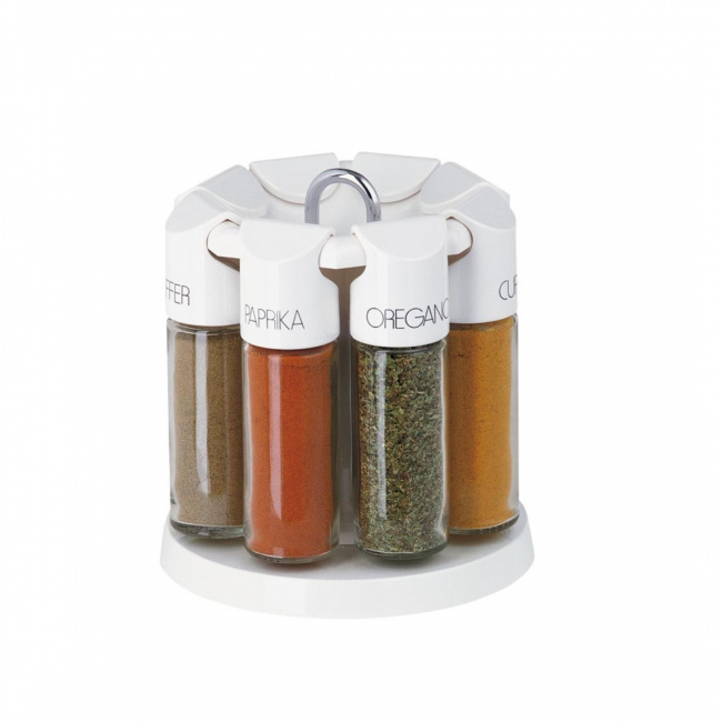 Set of 8 White Spice Containers - 1