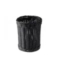 Rattan Cutlery Basket 12x15cm Black - 1