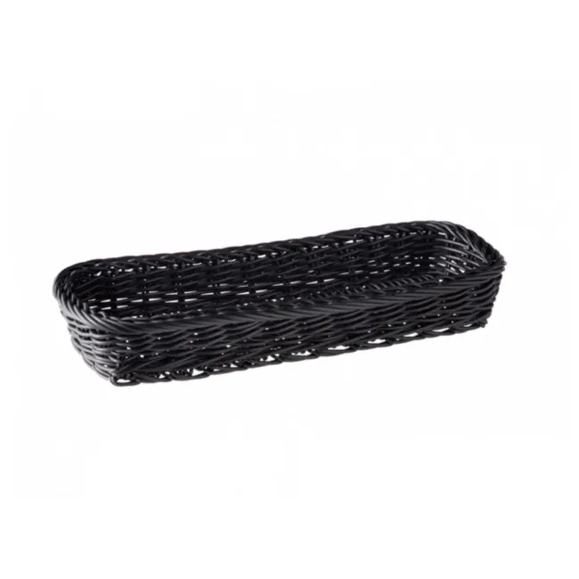 Rattan Cutlery Basket 27x10cm Black