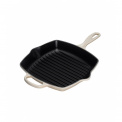 Patelnia żeliwna 26cm grillowa kremowa - 1