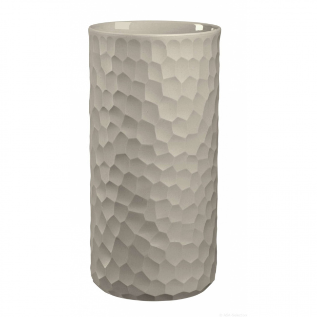 Carve Vase 24x12cm Cement - 1