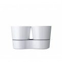 White Self-Watering Double Herb Pot - 1