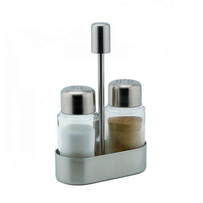 Salt and Pepper Shakers with Stand - 1