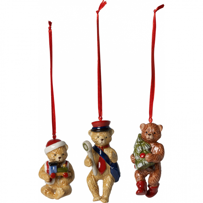 Komplet 3 zawieszek Nostalgic Ornaments misie - 1