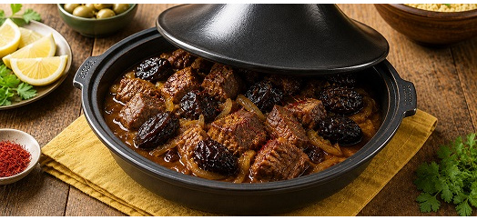 TAGINE Z WOŁOWINĄ, ŚLIWKAMI I CYNAMONEM